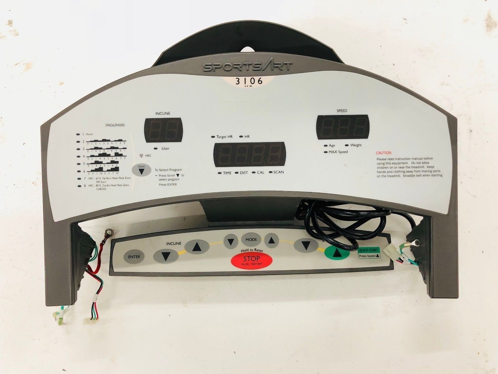SportsArt 3106 Treadmill Display Console (Used)